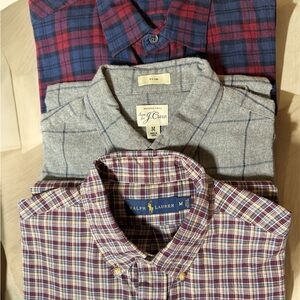 All three!! Ralph Lauren, J.Crew, Banana Republic Men's button long sleeve